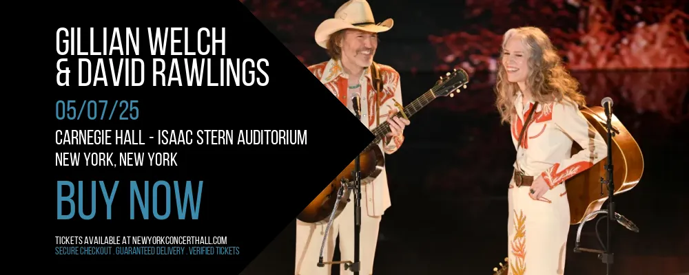 Gillian Welch & David Rawlings at Carnegie Hall - Isaac Stern Auditorium